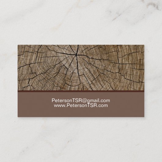 Entfernen von Baumstumpf Visitenkarte (Rückseite)