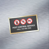 Entfernen von Black Gold Bugs Pest Kontrolle Servi Magnetische Visitenkarte (Beispiel)