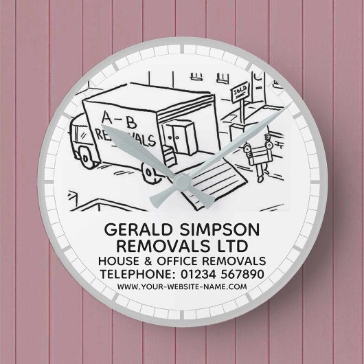 Entfernen von Häusern und Büros Runde Wanduhr