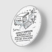 Entfernen von Häusern und Büros Runde Wanduhr (Winkel)