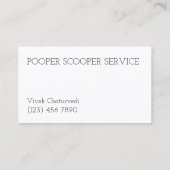 Entfernen von Hausmüll Visitenkarte (Rückseite)