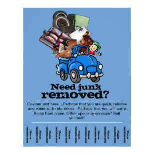 Entfernen von Junk- oder Garbage Removal Business- Flyer