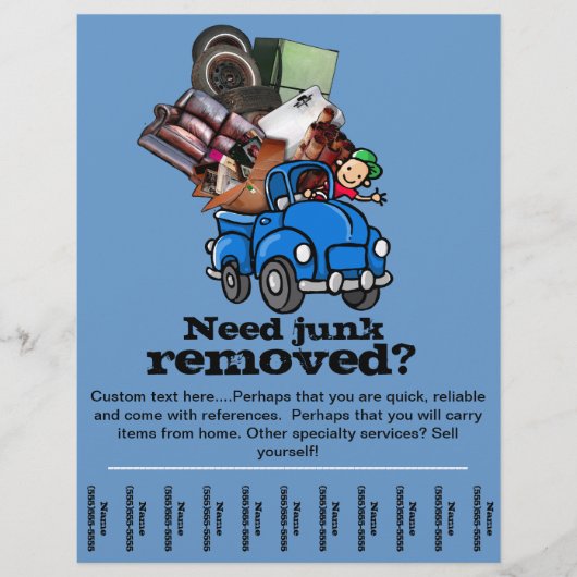 Entfernen von Junk- oder Garbage Removal Business- Flyer (Vorne)