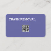 Entfernen von Müll - benutzerdefinierte QR Visitenkarte (Vorderseite)