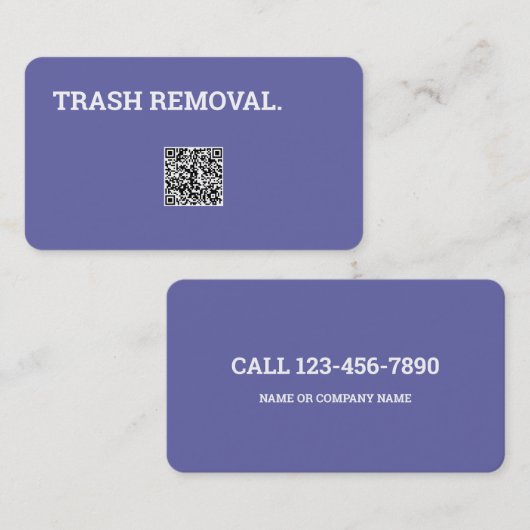 Entfernen von Müll - benutzerdefinierte QR Visitenkarte (Vorne/Hinten)