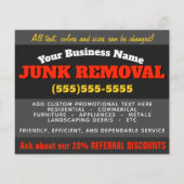 Entfernen von Mülleimer-Junk 4x5 Benutzerdefiniert Flyer (Hinten)