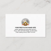 Entfernen von Reparaturen an Spritzer-Zuhause Visitenkarte (Rückseite)