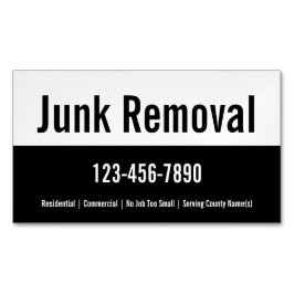 Entfernen von schwarzen und weißen Werbevorlagen Magnetische Visitenkarte