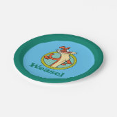 Entfernen von Zeichen-Grafik Pappteller (Schrägansicht)