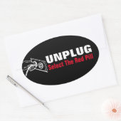 Entfernen - Wählen Sie die rote Pille aus. Ovaler Aufkleber (Umschlag)