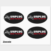 Entfernen - Wählen Sie die rote Pille aus. Ovaler Aufkleber (Blatt)