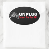 Entfernen - Wählen Sie die rote Pille aus. Ovaler Aufkleber (Tasche)