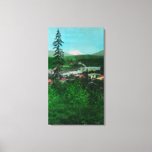 Entfernte Ansicht der Gletscher-Spitze und der Leinwanddruck