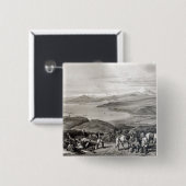 Entfernte Ansicht des Aconcagua-Vulkans Button (Vorne & Hinten)