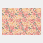 Entfernte Blume auf einem Peach Background Wrappin Geschenkpapier Set (Vorderseite)