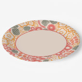 Entfernte Blume auf Peach Background|Paper Teller (Schrägansicht)