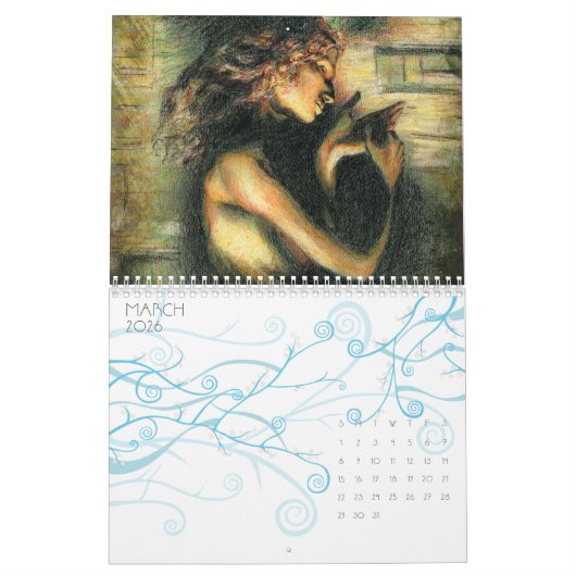Entfernte Land-Kunst-Kalender Kalender (Mär 2026)