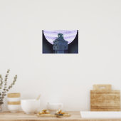 Entferntester Planet und ein verfallener Beobachtu Poster (Küche)