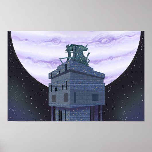 Entferntester Planet und ein verfallener Beobachtu Poster (Vorne)