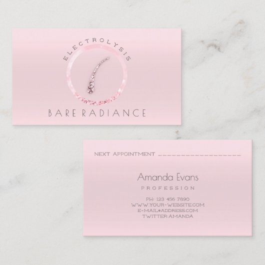 Entfernung des Elektrolysehaars Termin Pink (Vorne/Hinten)