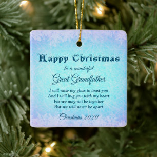 Entfernung Großvater Weihnachten Keramikornament