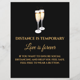 Entfernung ist temporäre Liebe ist ewig Flyer