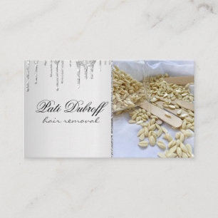 Entfernung von Haaren durch Sugaring Schönheitssal Visitenkarte