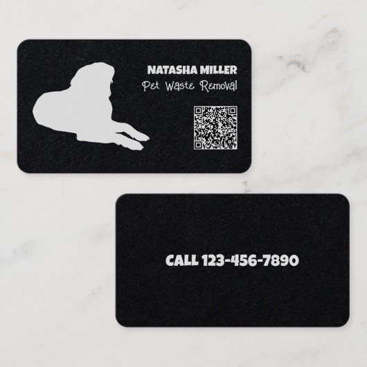 Entfernung von Hausmüll QR Visitenkarte (Vorne/Hinten)