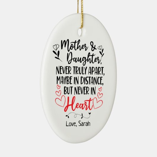 Entfernung von personalisierter Mutter und Tochter Keramik Ornament (Rechts)