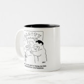 Entfernung von Tattoos zum Thema Schönheitssalon Zweifarbige Tasse (Vorderseite Links)