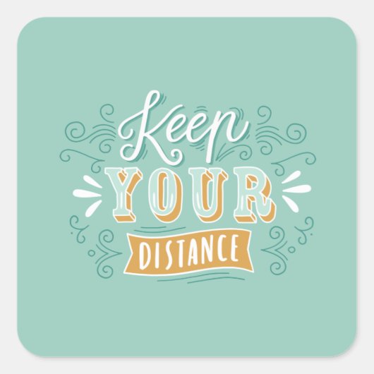 Entfernungsaufkleber behalten quadratischer aufkleber (Vorderseite)