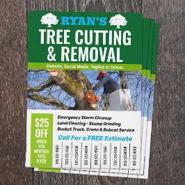 Entfernungsdienst für Bäume, Telefonnummer Flyer