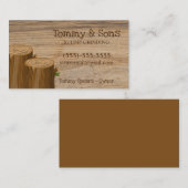 Entfernungsdienst für Holzstumpf Visitenkarte (Vorne/Hinten)