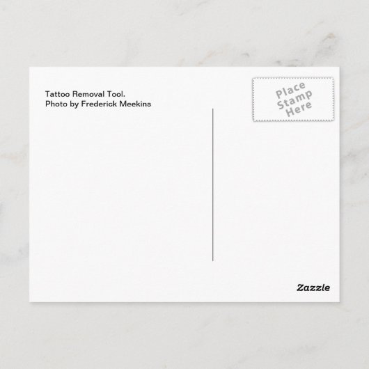 Entfernungsprogramm für Tattoo Postkarte (Rückseite)