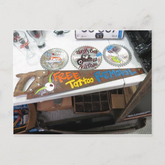 Entfernungsprogramm für Tattoo Postkarte (Vorderseite)