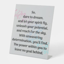 Entfesseln des Inner-Gewinns Sockelschild