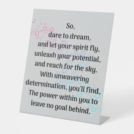 Entfesseln des Inner-Gewinns Sockelschild (Vorderseite)