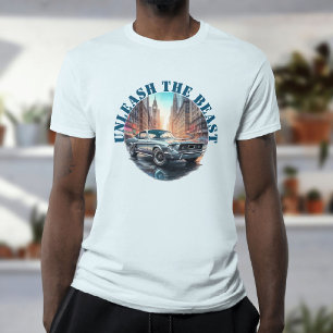 Entfesseln Sie das bestialamerikanische Muskelauto T-Shirt