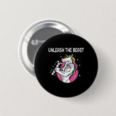 Entfesseln Sie das Biest - Einhorn Gym Rat Magic S Button (Vorne & Hinten)