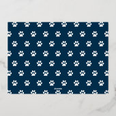 Entfesseln Sie das Joy Navy Dog Foto Folien Feiertagskarte (Rückseite)