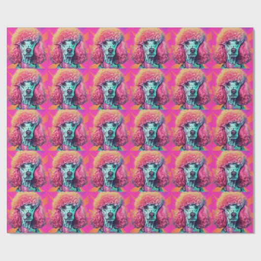 Entfesseln Sie das Poodle Wrapping Paper. Geschenkpapier (Flach)