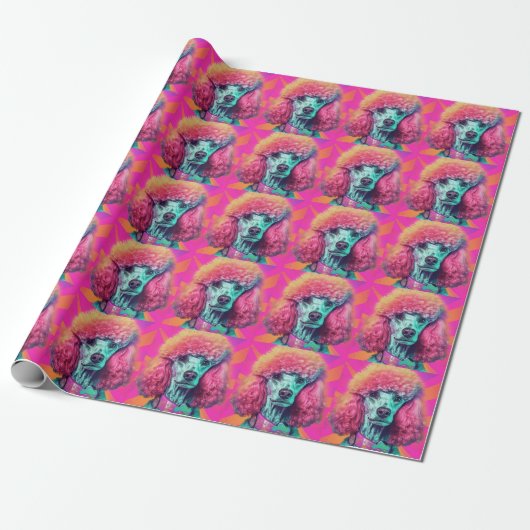 Entfesseln Sie das Poodle Wrapping Paper. Geschenkpapier (Ungerollt)
