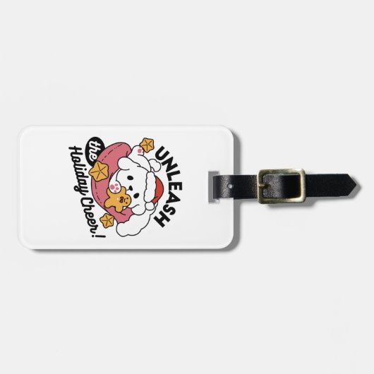 Entfesseln Sie den Holiday Cheer - Niedliche Hunde Gepäckanhänger (Vorderseite horizontal)