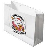 Entfesseln Sie den Holiday Cheer - Niedliche Hunde Große Geschenktüte (Vorderseite Schrägansicht)