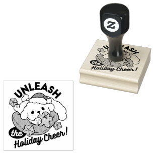 Entfesseln Sie den Holiday Cheer - Niedliche Hunde Gummistempel