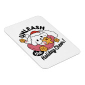 Entfesseln Sie den Holiday Cheer - Niedliche Hunde Magnet (Rechte Seite)