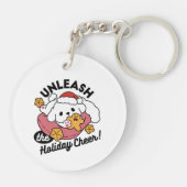 Entfesseln Sie den Holiday Cheer - Niedliche Hunde Schlüsselanhänger (Rückseite)