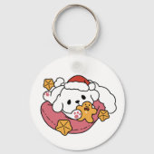 Entfesseln Sie den Holiday Cheer - Niedliche Hunde Schlüsselanhänger (Rückseite)