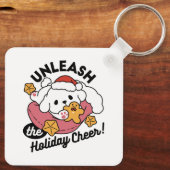 Entfesseln Sie den Holiday Cheer - Niedliche Hunde Schlüsselanhänger (Rückseite)