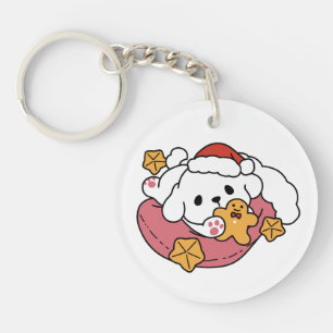 Entfesseln Sie den Holiday Cheer - Niedliche Hunde Schlüsselanhänger